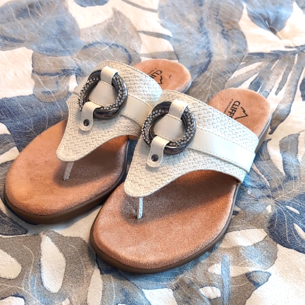 Cliffs White Mountain Sandals with Buckle Detail